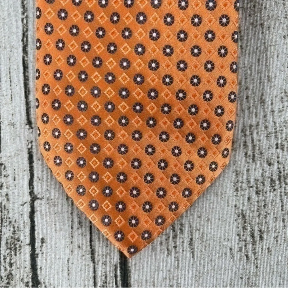 Eagle Men's Orange Blue Silk Neck Tie